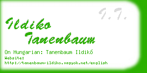 ildiko tanenbaum business card